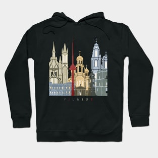 Vilnius skyline poster Hoodie